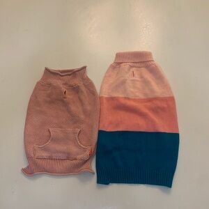 Pink and Blue Dog Sweater Set